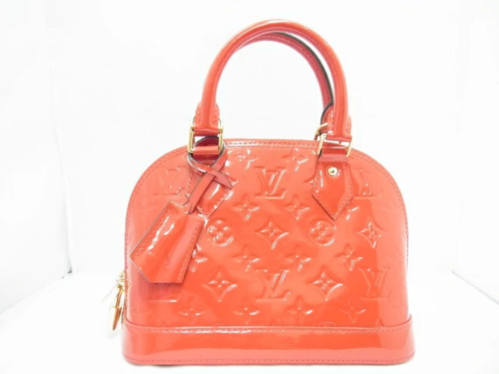 LOUIS VUITTON Alma Shoulder Bag Vernis Rouge Red